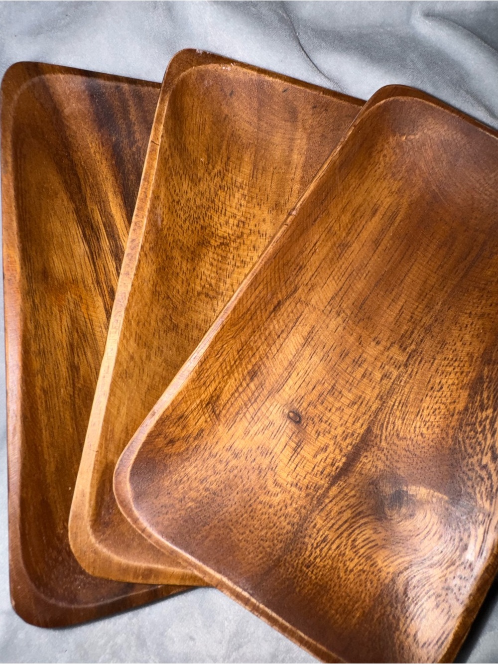 Vintage Wooden trays for rock / crystal/ and tumble decor Hand for size
